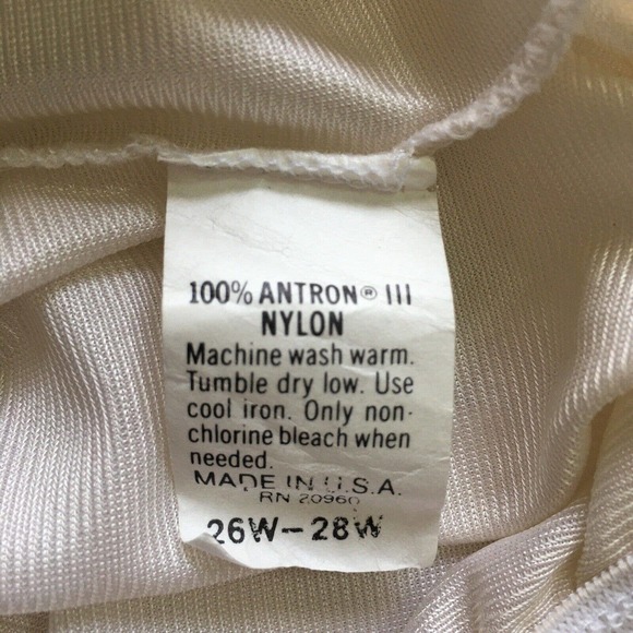 Vintage Women’s Lace Half Slip Ivory Antron Nylon Made in USA Size 26W-28W - Picture 5 of 6